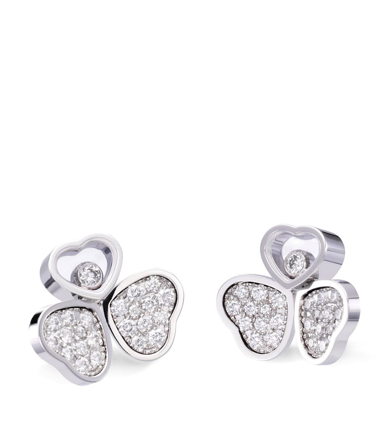 Chopard Happy Hearts white gold diamond earrings (British brand)