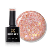 Bluesky Peach Gel Polish nail varnish bottle with brush, UK version