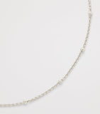 Monica Vinader sterling silver beaded chain necklace 46cm, imported from the UK