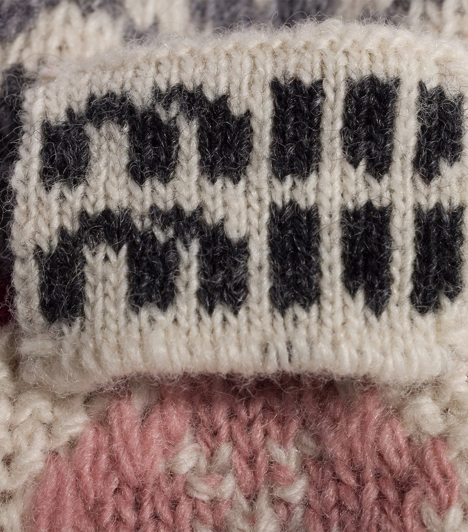 Miu Miu wool-cashmere knitted bag charm - British product