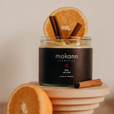 Mokann Body Salt Scrub Orange & Cinnamon 300g, imported from the UK