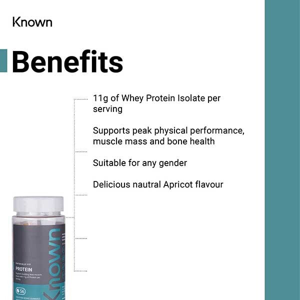 Known Protein Apricot Gummy Supplements x 56 GOODS Superdrug   