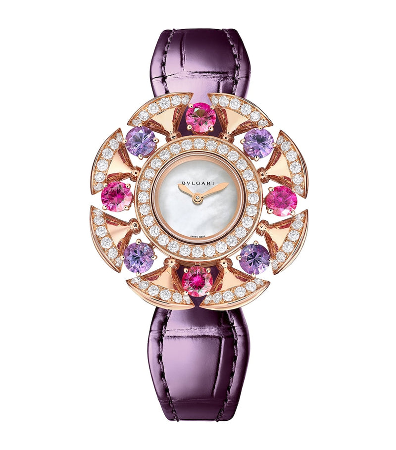 Bvlgari Divas' Dream watch rose gold diamonds 33mm - British product
