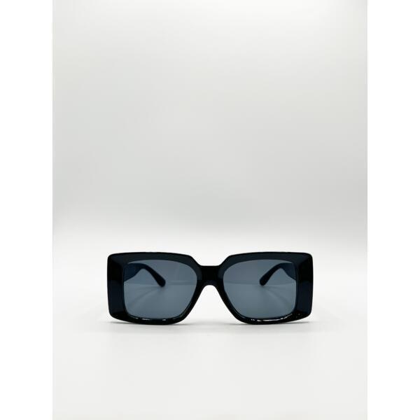 SVNX oversized square sunglasses black (British brand)