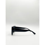 SVNX oversized square sunglasses black (British brand)