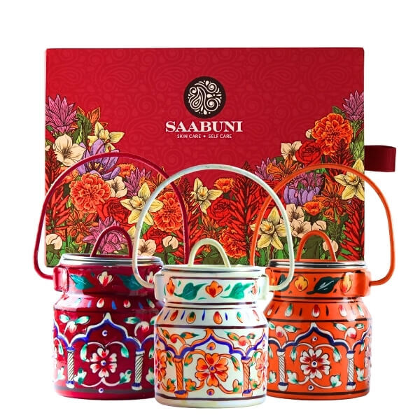 Saabuni Ayurvedic Bath Milk Gift Set 90g each, imported from the UK