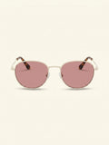 Prada oval-frame metal sunglasses PR D51S, imported from the UK