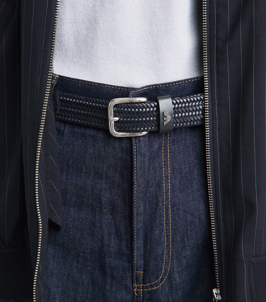 Emporio Armani woven leather belt 3cm - British product