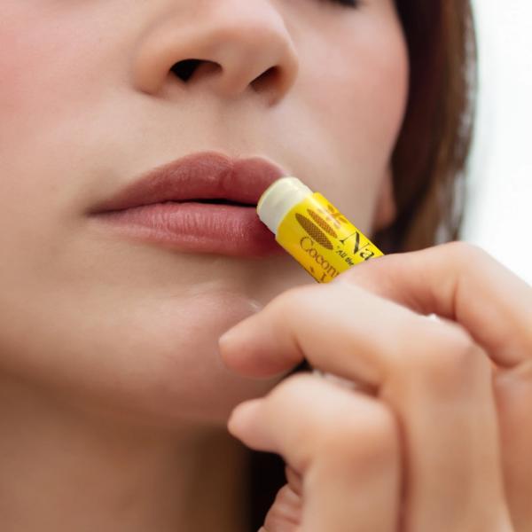 Naked Bee organic lip balm coconut honey, UK version
