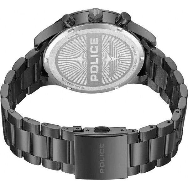 Police Driver III watch with stainless steel bracelet, imported from the UK