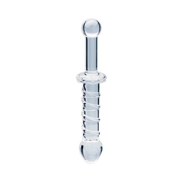Clarity Elysian Swirl glass dildo 5.6 inches, UK version