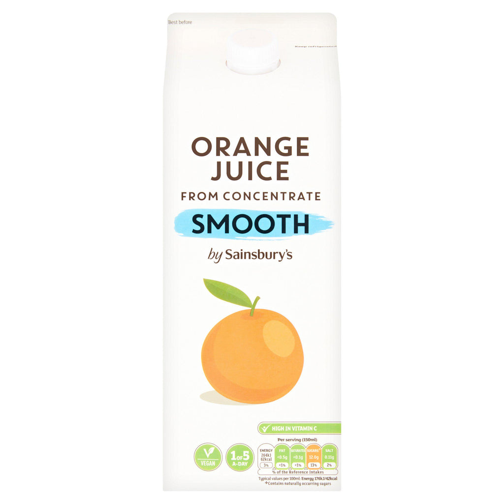 Sainsbury's Smooth Pure Orange Juice 2L