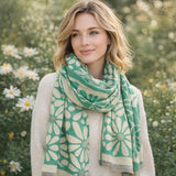 POM floral scarf green mix, UK version