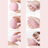 Livingandhome makeup sponge set 4 pink, imported from the UK