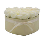 Merci Boutique cream roses soap bouquet heart, imported from the UK