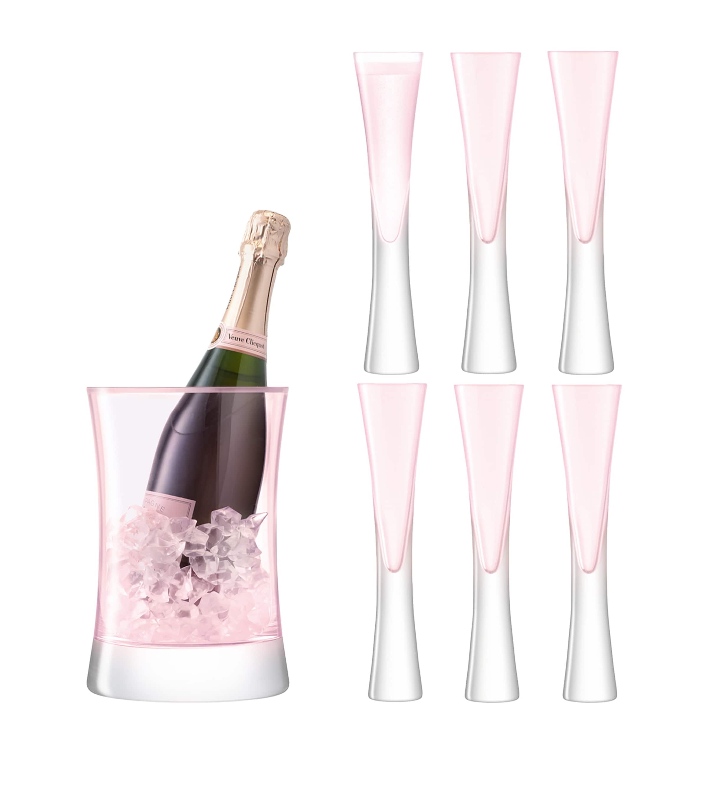 LSA International Moya champagne flutes and ice bucket serving set, UK version