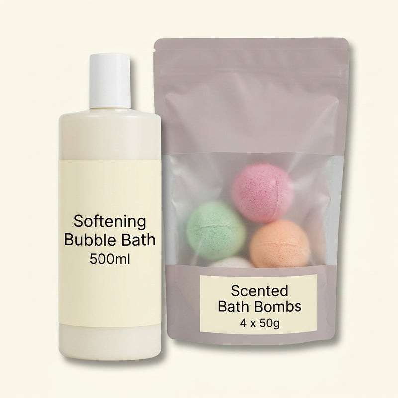 Soap & Glory bath set with bath bombs and bubble bath (British brand)