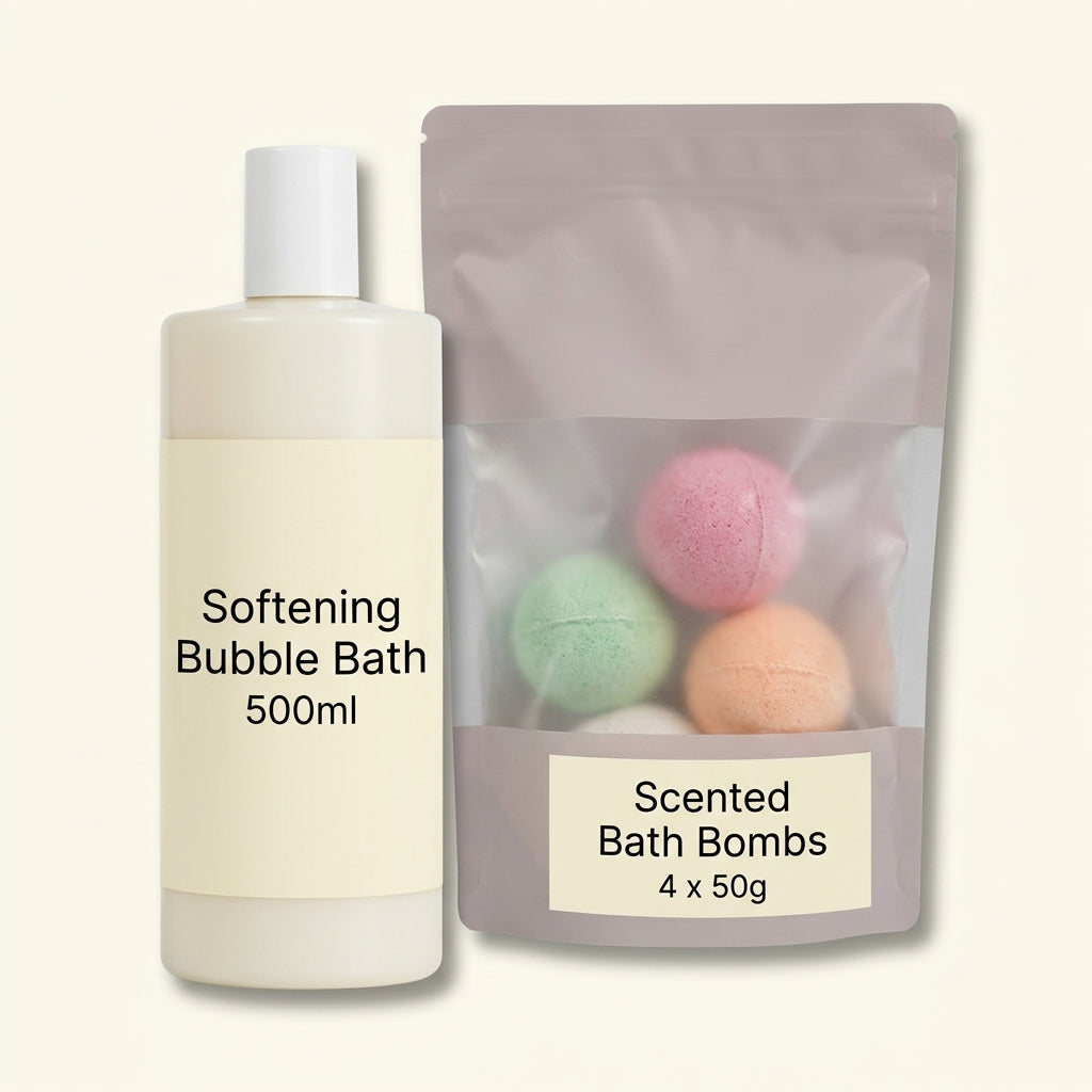 Soap & Glory bath set with bath bombs and bubble bath (British brand)