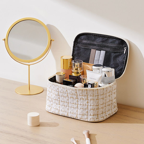 Livingandhome off-white makeup bag 22x14x13cm, UK version