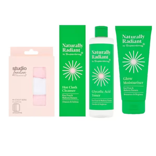 Naturally Radiant Skincare Bundle Hot Cloth Multi-Size, imported from the UK