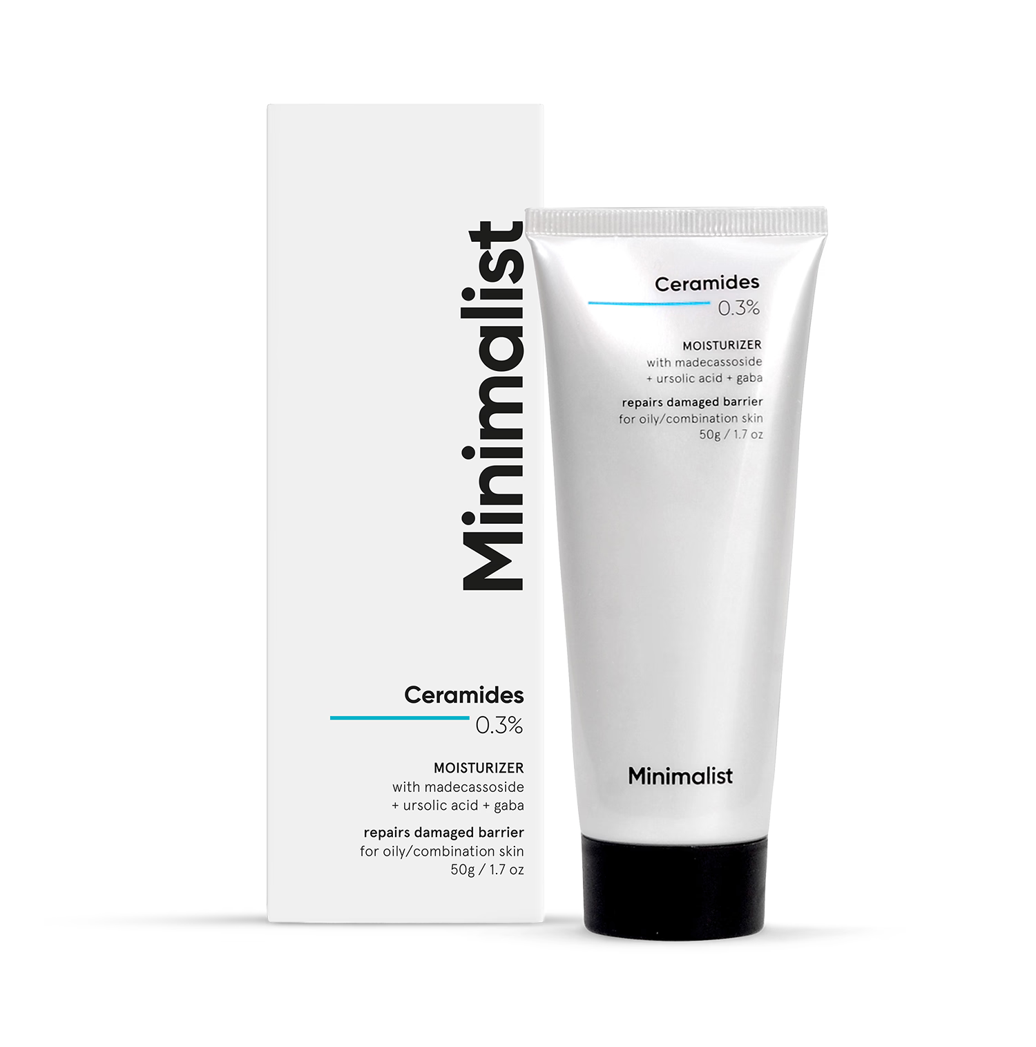 Minimalist Ceramides Madecassoside moisturiser 50g, imported from the UK