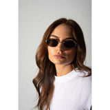 SVNX retro round sunglasses gold green lens - British product