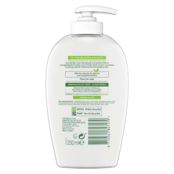 Simple Gentle Care Handwash 250ml GOODS Superdrug   