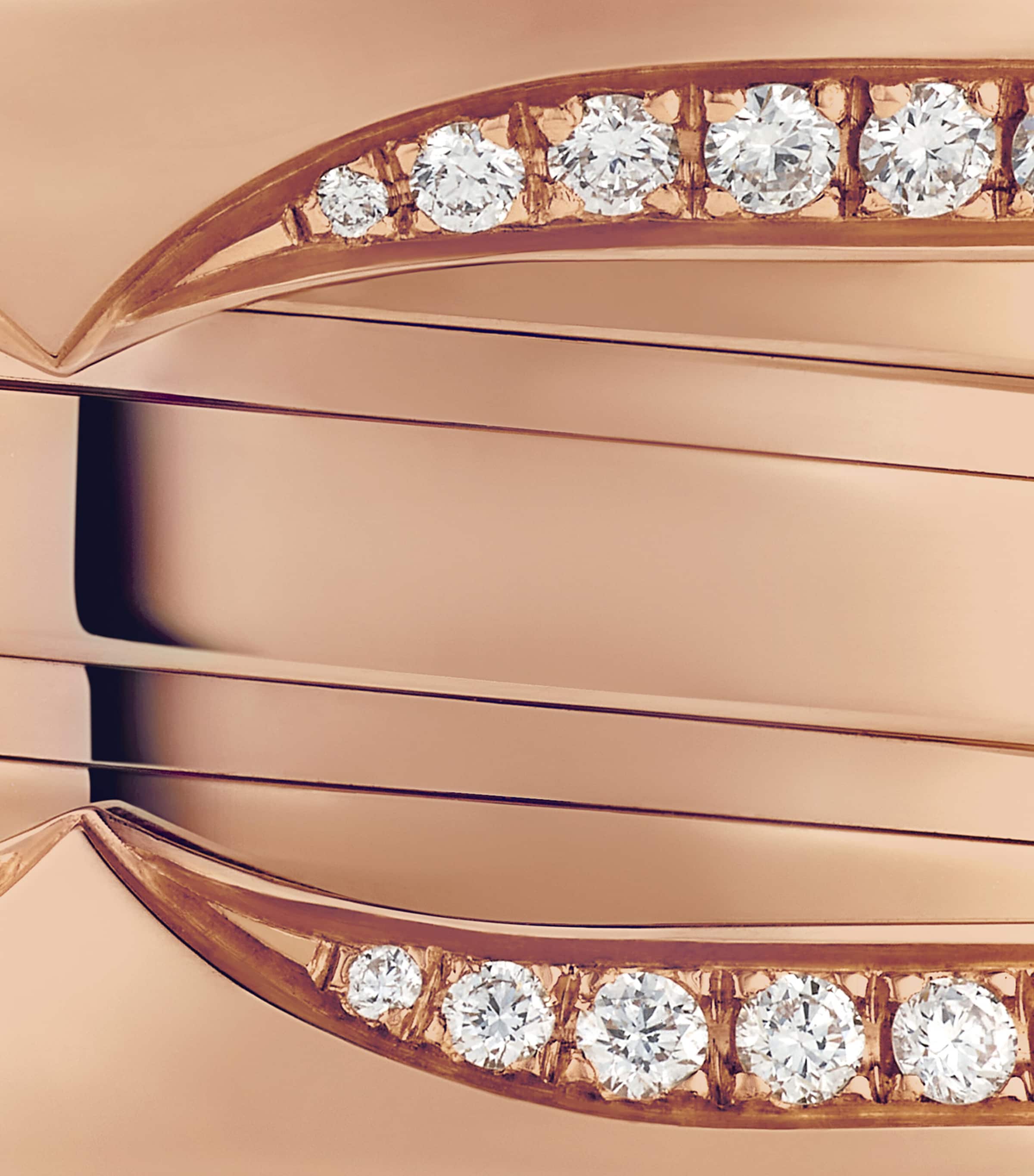 Bvlgari B.zero1 rose gold and diamond ring - British product