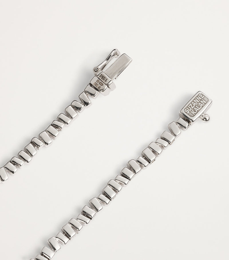 Suzanne Kalan white gold diamond mini tennis necklace - British product