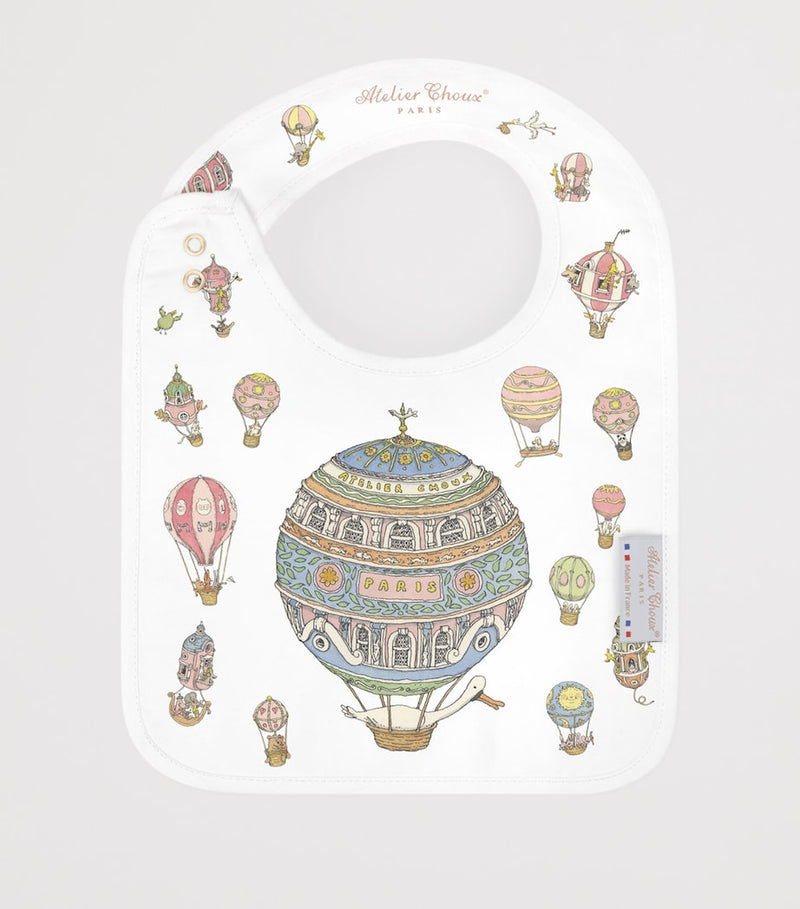 Atelier Choux organic cotton hot air balloon bib (British brand)