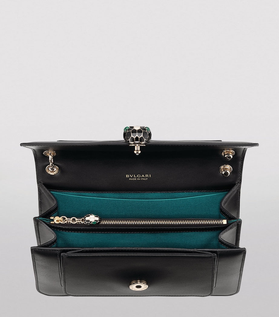 Bvlgari Serpenti Forever medium leather shoulder bag, UK version