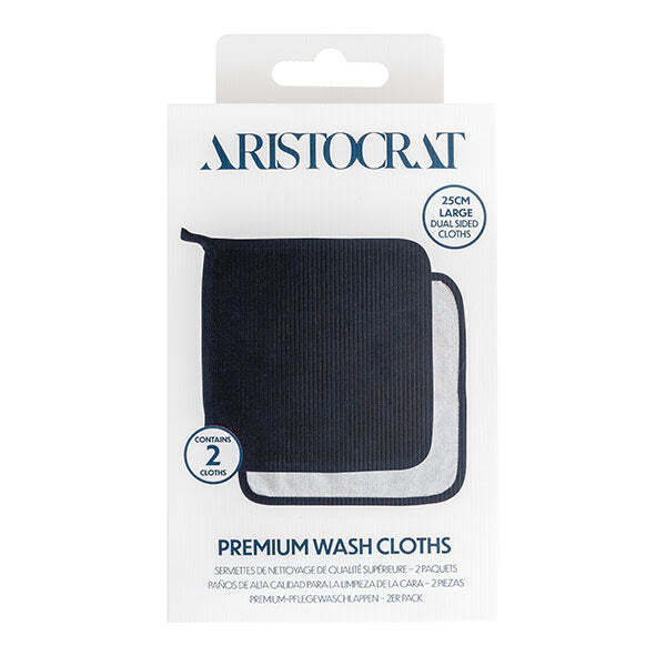 Aristocrat Grooming Wash Cloths 2 Pack 25cm - British product