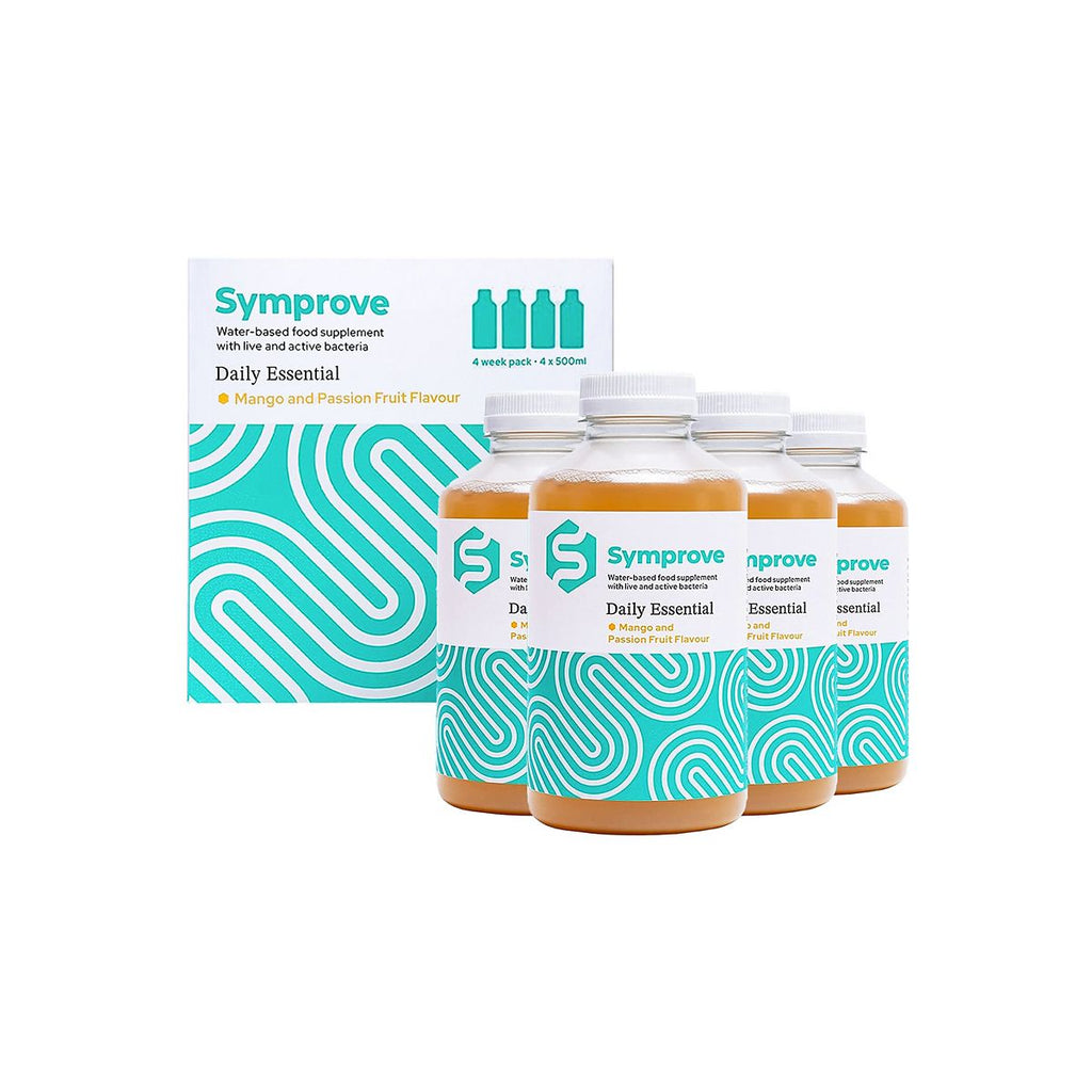 Symprove Water-Based gut Supplement With Live and Active Bacteria, Mango and Passion Fruit Flavour 4x500ml