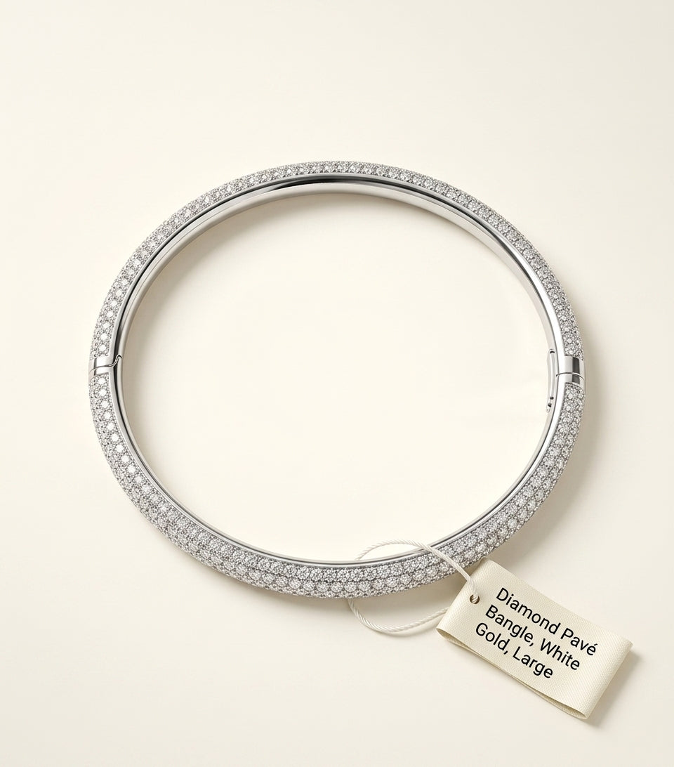 Cartier Juste un Clou white gold diamond bracelet 3.5mm (British brand)