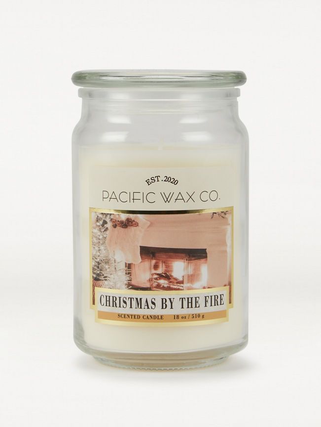 Pacific Wax Co Christmas By The Fire Scented Jar Candle GOODS ASDA   