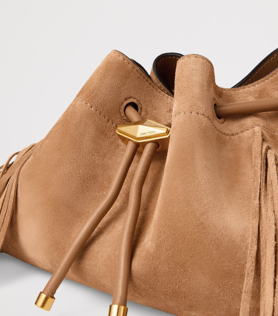 Jimmy Choo medium suede cinch bucket bag (British brand)