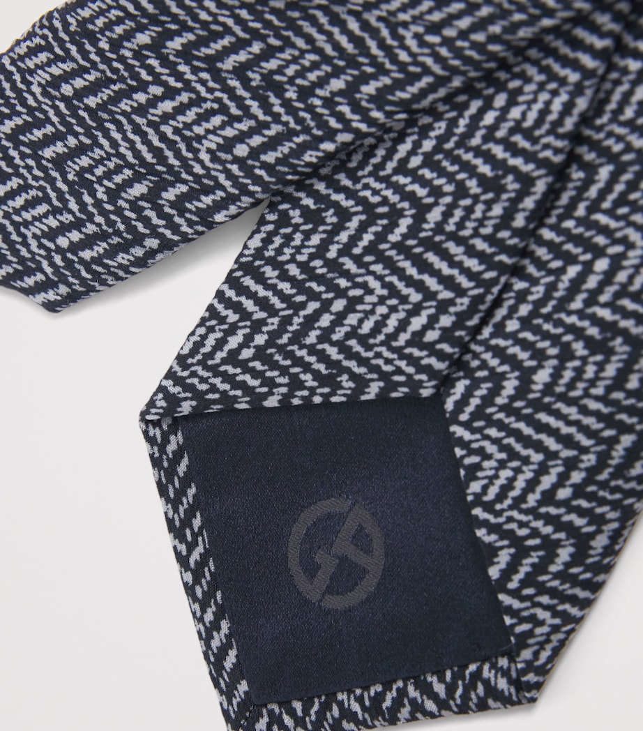 Giorgio Armani silk chevron tie - British product