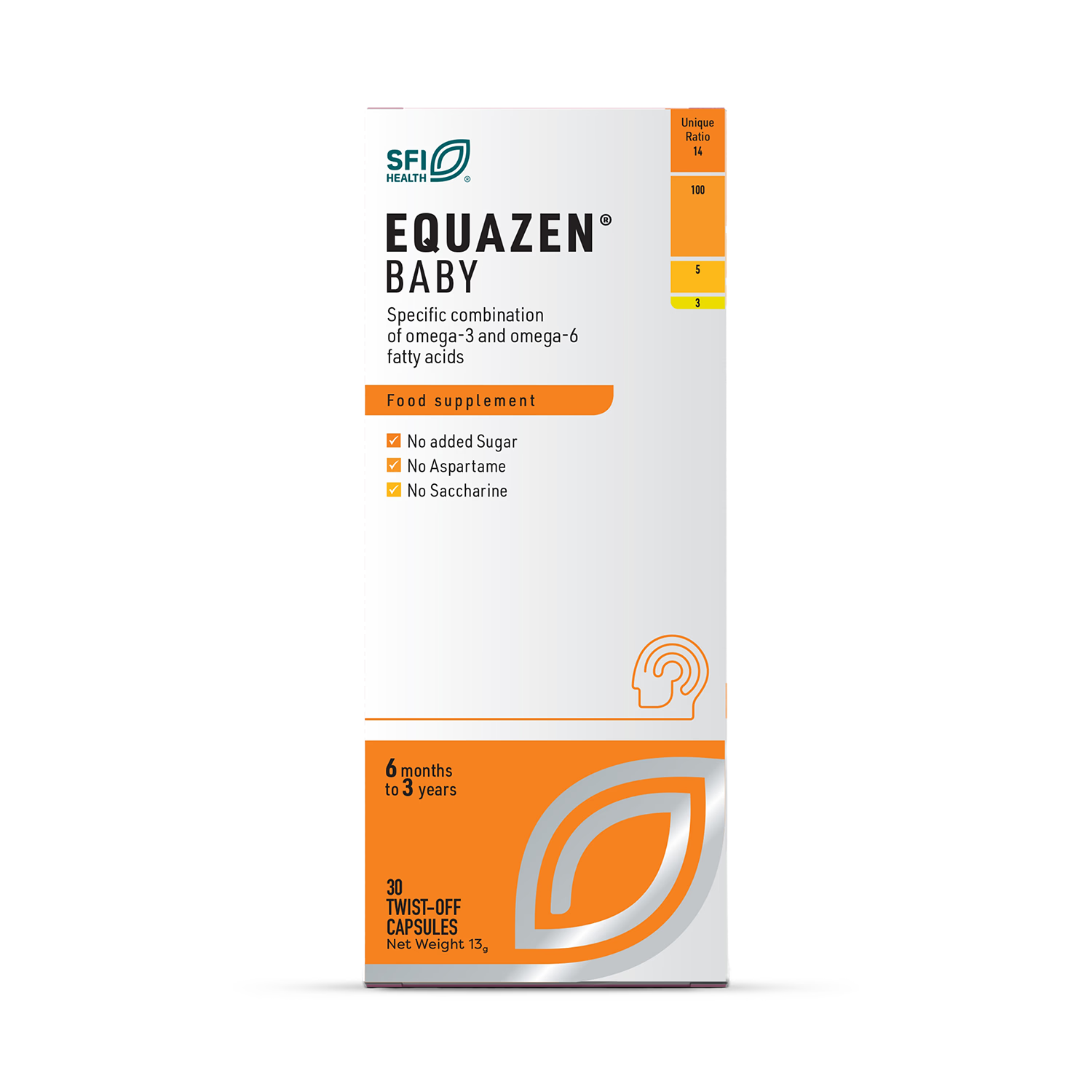 Equazen baby omega capsules Twist Off 30 capsules (British brand)