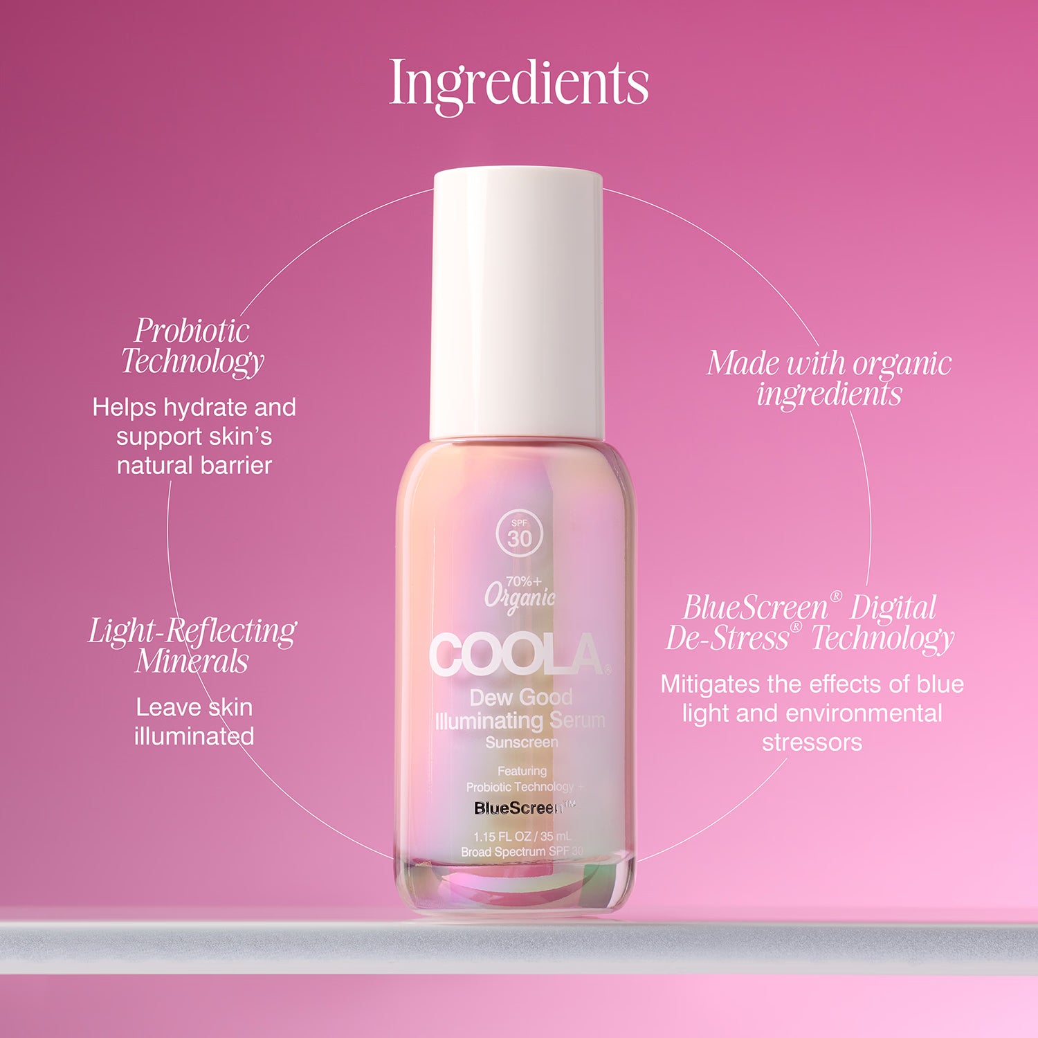 COOLA illuminating serum SPF30 35ml, imported from the UK