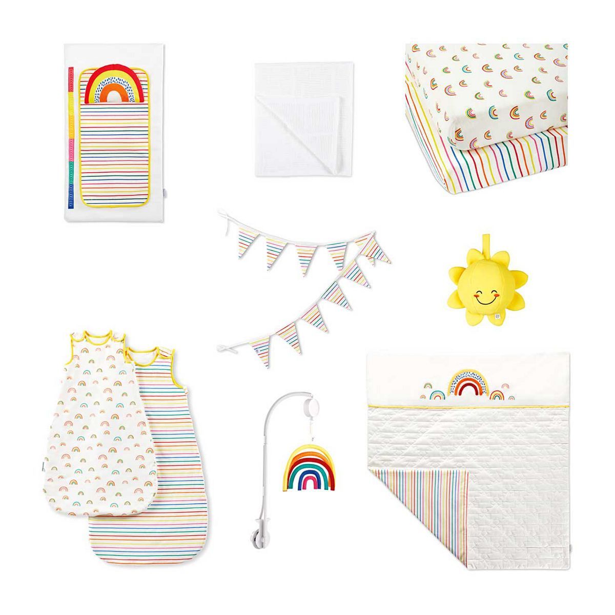 Ickle Bubba 10 Piece Nursery Starter Set - Rainbow Dreams GOODS Boots   