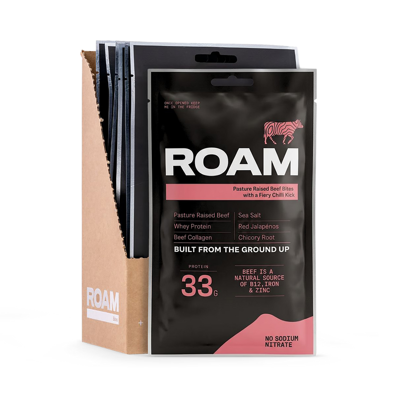 ROAM Jalapeno Chilli beef bites 6x70g, imported from the UK