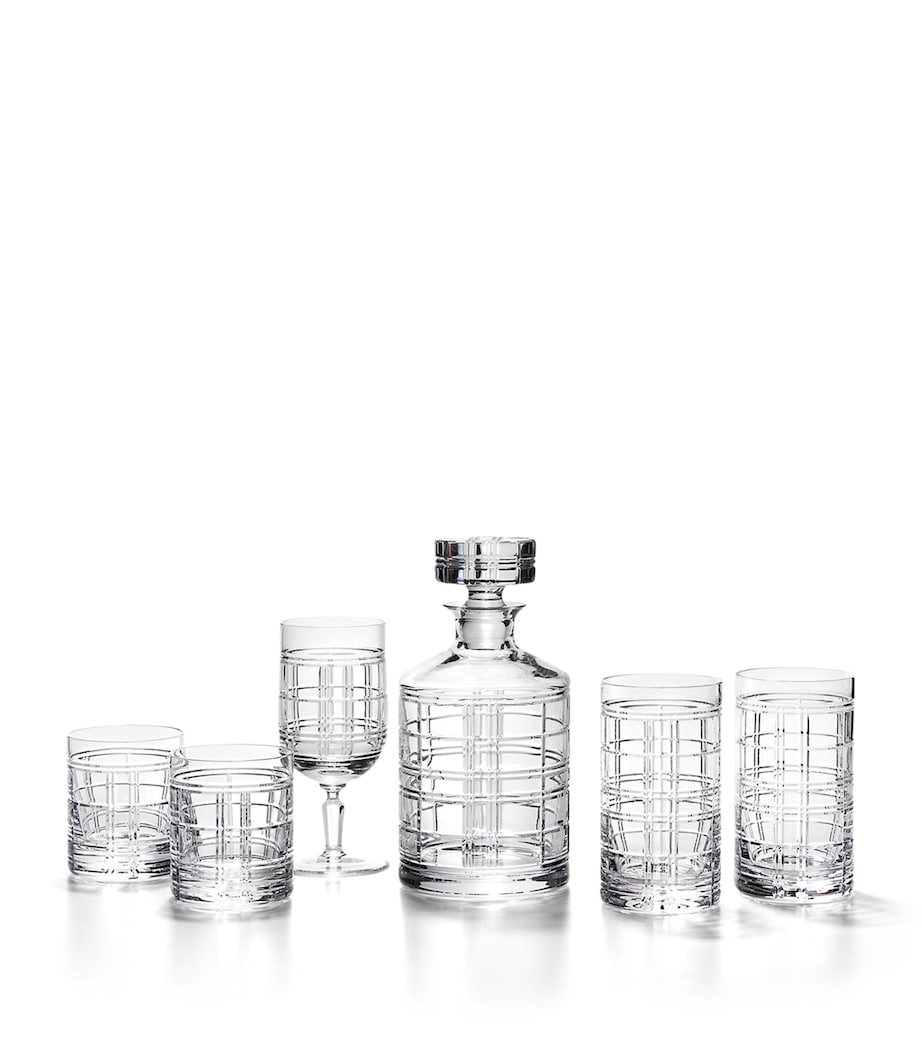 Ralph Lauren Hudson Plaid old-fashioned glasses set of two, imported from the UK