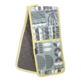 Habitat Block Floral Double Oven Gloves GOODS Sainsburys   