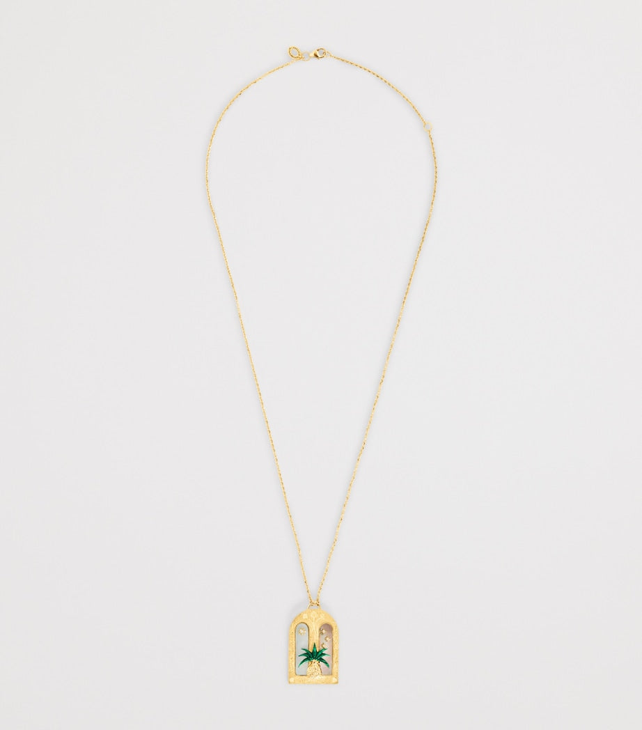 L'Atelier Nawbar yellow gold and diamond Dusk to Dawn necklace, UK version