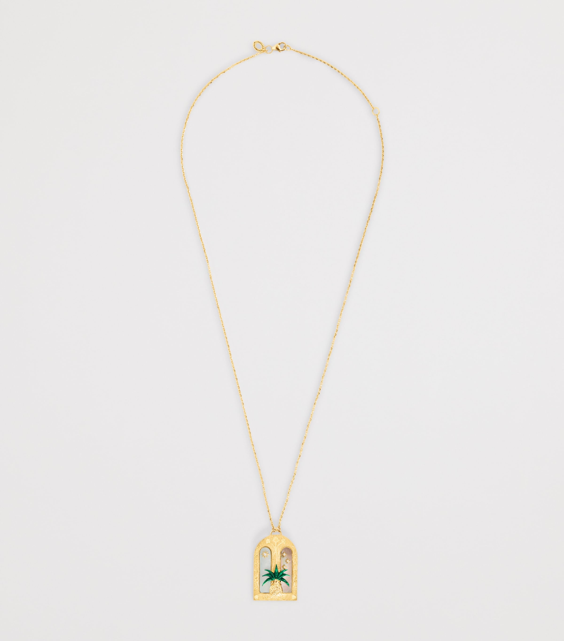 L'Atelier Nawbar yellow gold and diamond Dusk to Dawn necklace, UK version