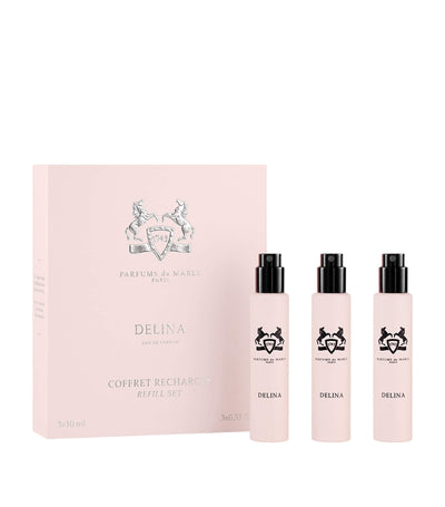 Harrods Parfums de Marly Delina Eau De Parfum Travel Refill Set Perfume Set (3 x 10ml)- Buy online at McGrocer