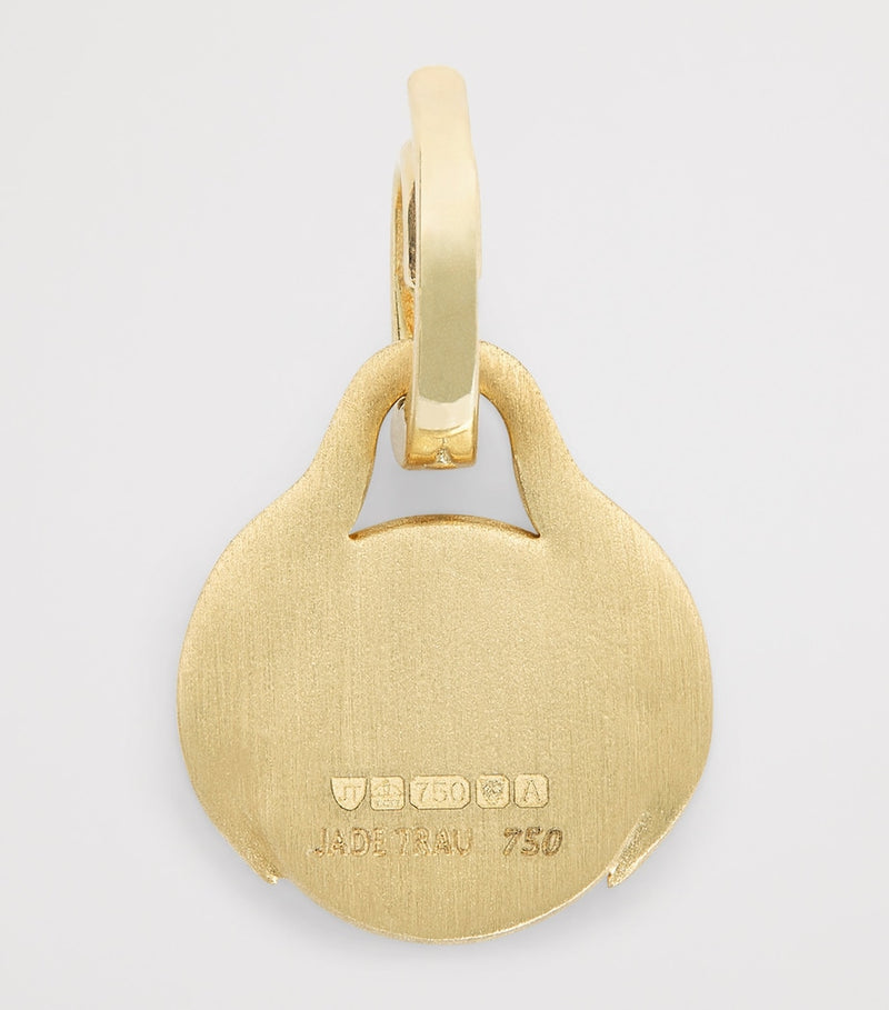Jade Trau mini yellow gold diamond charm (British brand)