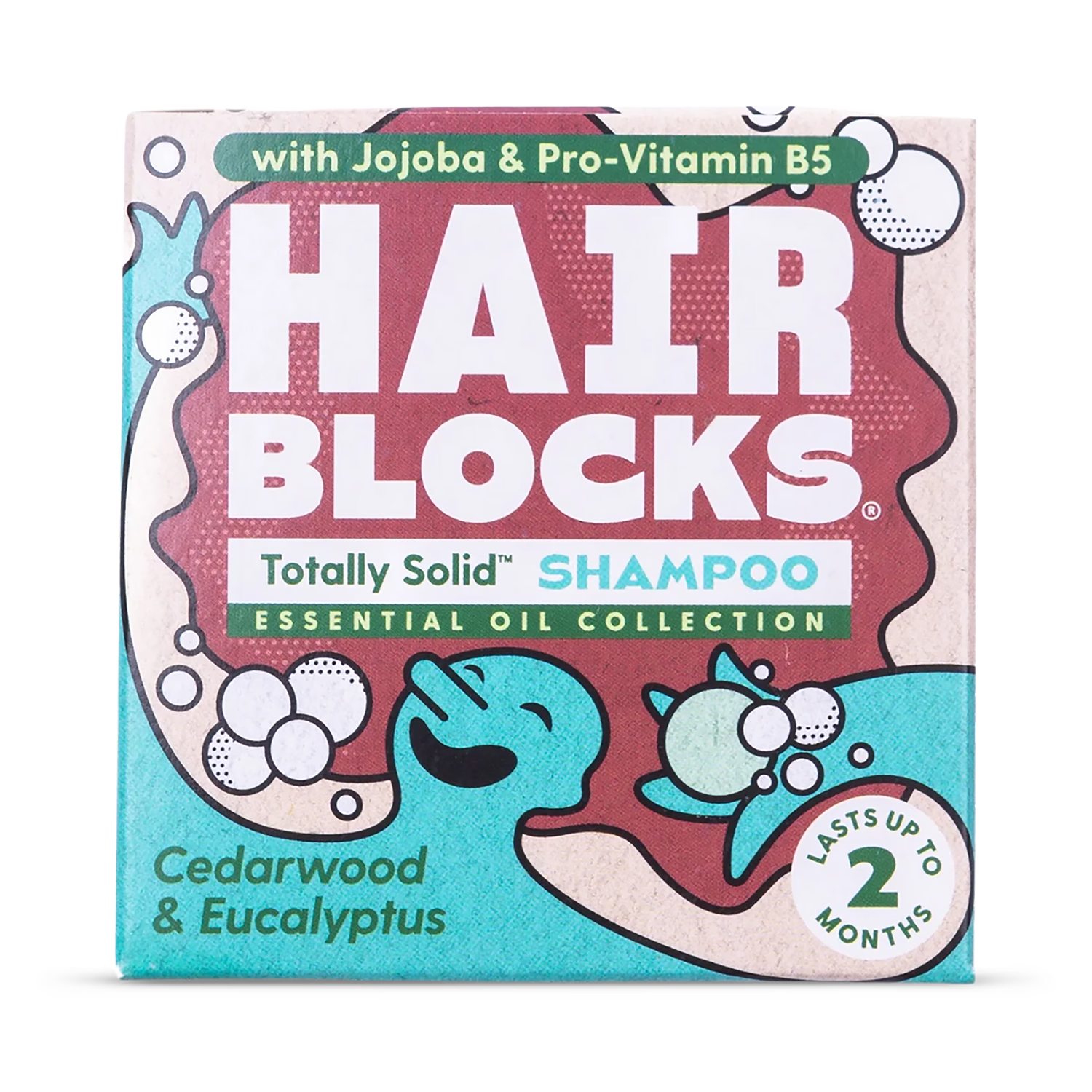 Hair Blocks solid shampoo bar cedarwood eucalyptus (British brand)