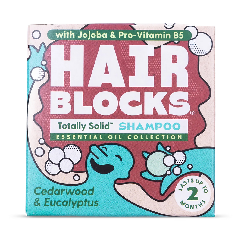 Hair Blocks solid shampoo bar cedarwood eucalyptus (British brand)