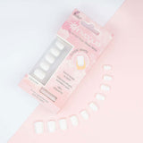 Invogue white square nails 24 pieces - British product